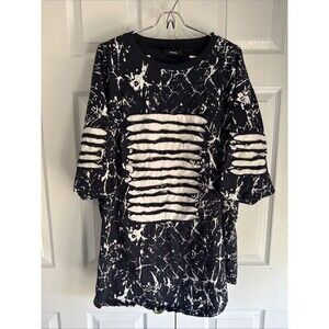 Legendary Status 4XL T Shirt Black White Marble Graphic‎ Cutout Distressed Tee